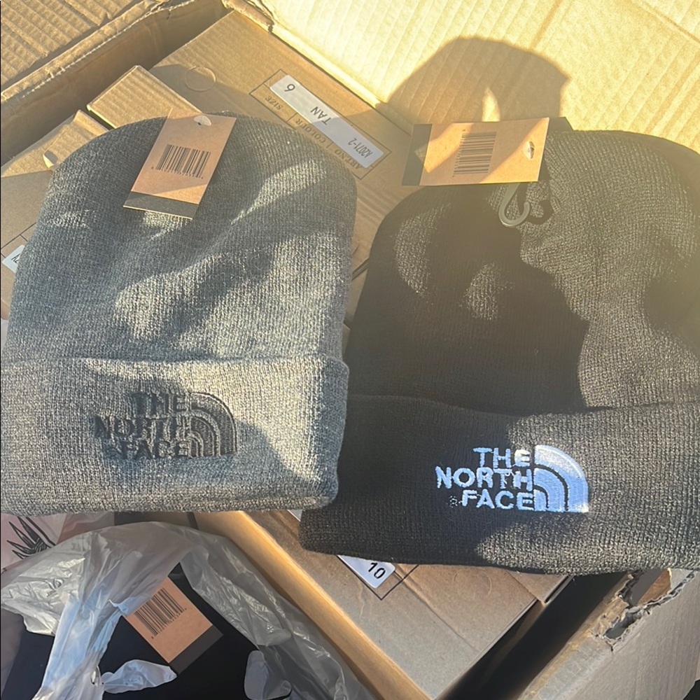 The North Face Beanies - Gray and Black